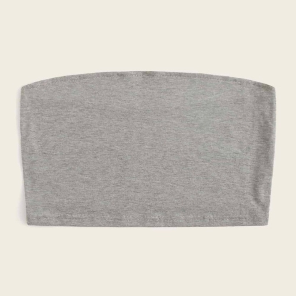 Heathered knit bandeau top